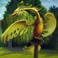 Birdbath  - oil on canvas  40cm x50cm 