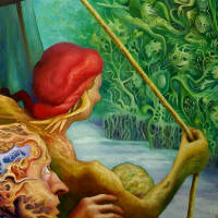 Discovering Terra Nullius oil on canvas   138 cm x 123 cm