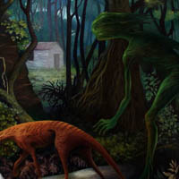 Ewes Inn  - oil on canvas  50 cm x 50 cm