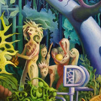 Seeking Shiny Things  - oil on canvas 50cm x 40cm 